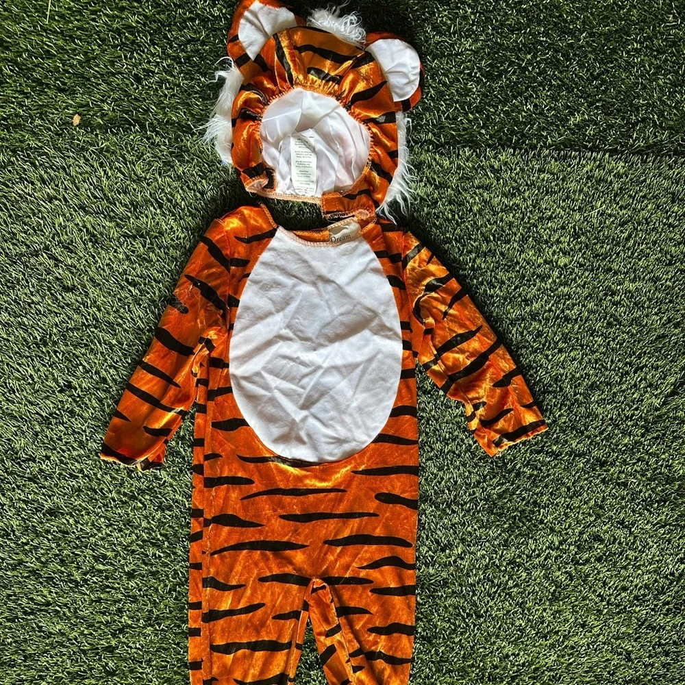 Kids Orange Tiger Costume with Hood